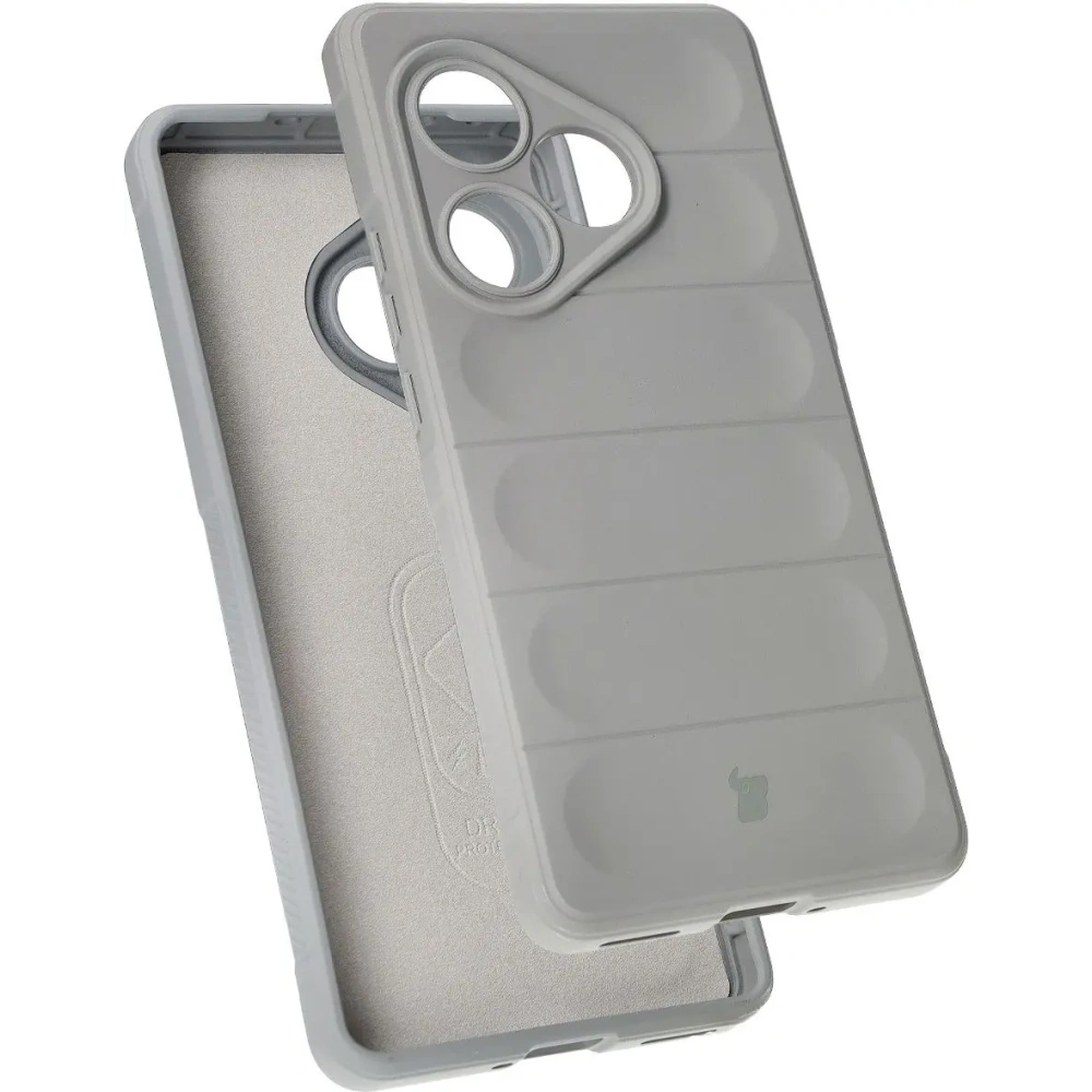 Pancerne etui Bizon Case Tur do Realme GT 6 / GT 6T / GT Neo 6 / GT Neo 6 SE jasnoszare