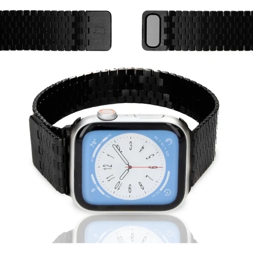 Kup Pasek ze stali nierdzewnej Bizon Strap Watch Titanium do Apple Watch 44/45/49mm czarny - BIZ5431 - {ean13} - Sklep Home Screen