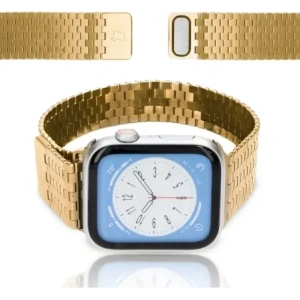 Kup Pás z nerezové oceli Bizon Strap Watch Titanium do Apple Watch 44/45/46/49 mm zlatý - BIZ5439 - {ean13} - Sklep Home Screen