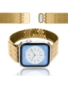 Ceas cu curea de bizon din titan Apple Watch 44/45/46/49 mm aurie