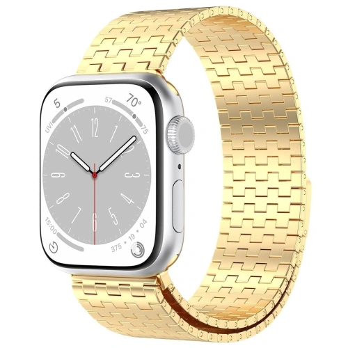 Kup Bizon Lederarmbanduhr Titan Apple Uhr 44/45/46/49 mm gold - BIZ5439 - {ean13} - Sklep Home Screen