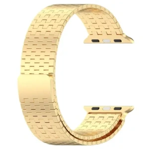 Kup Pás z nerezové oceli Bizon Strap Watch Titanium do Apple Watch 44/45/46/49 mm zlatý - BIZ5439 - {ean13} - Sklep Home Screen