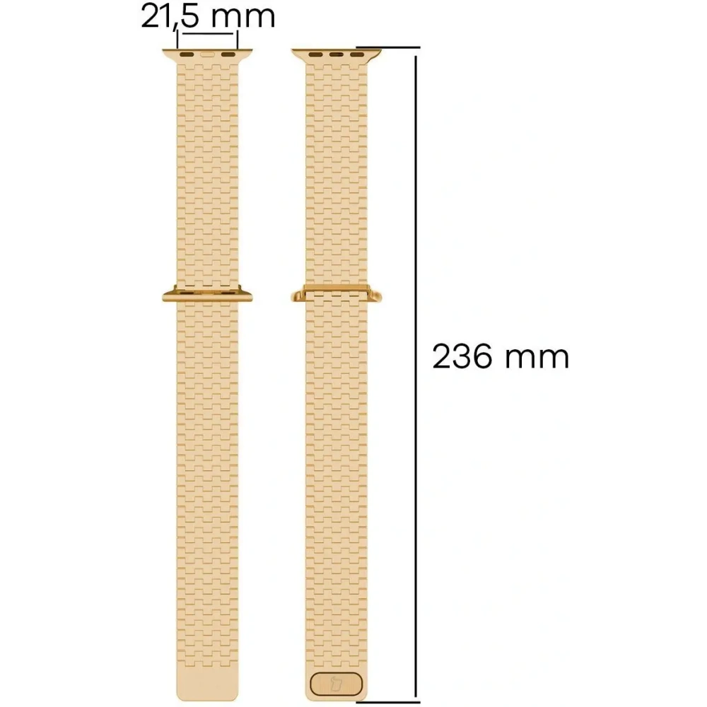 Pasek ze stali nierdzewnej Bizon Strap Watch Titanium do Apple Watch 44/45/46/49 mm różowozłoty