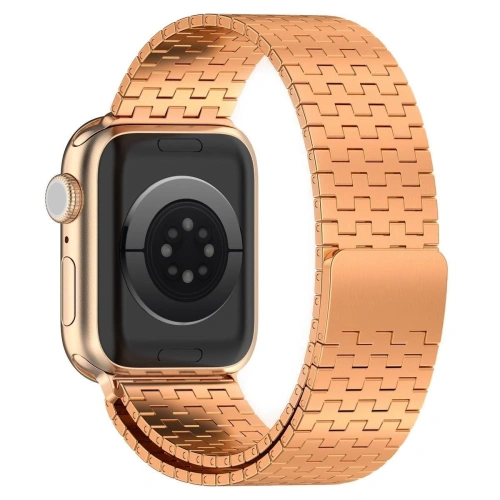 Kup Pásek z nerezové oceli Bizon Strap Watch Titanium pro Apple Watch 44/45/46/49 mm růžově zlatý - BIZ5824 - {ean13} - Sklep Home Screen