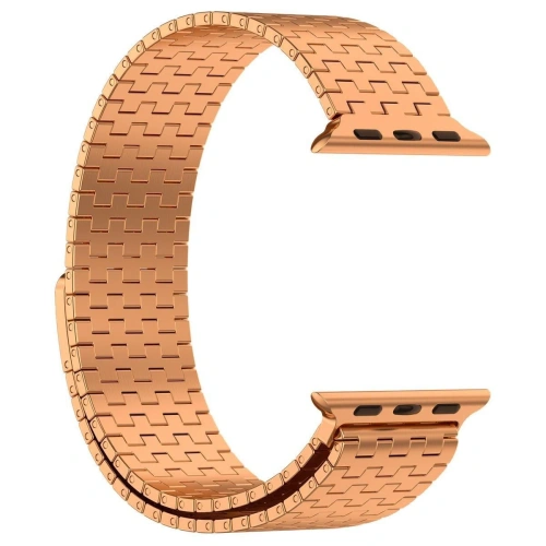Kup Pásek z nerezové oceli Bizon Strap Watch Titanium pro Apple Watch 44/45/46/49 mm růžově zlatý - BIZ5824 - {ean13} - Sklep Home Screen