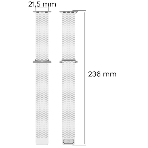 Buy Bizon Strap Watch Titanium Apple Watch 44/45/46/49 mm silver - BIZ5441 - {ean13} - Home Screen Store Europe