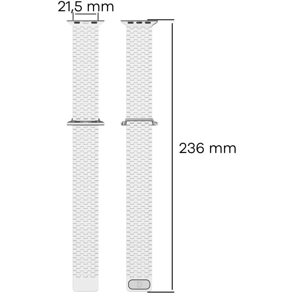 Pasek ze stali nierdzewnej Bizon Strap Watch Titanium do Apple Watch 44/45/46/49 mm srebrny