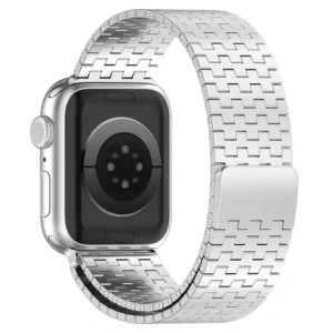 Kup Pasek ze stali nierdzewnej Bizon Strap Watch Titanium do Apple Watch 44/45/46/49 mm srebrny - BIZ5441 - {ean13} - Sklep Home Screen