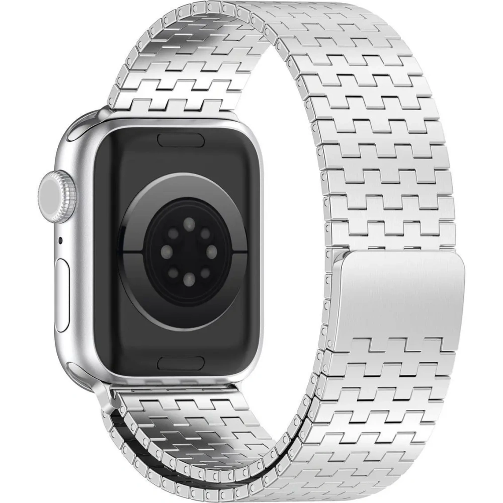Pasek ze stali nierdzewnej Bizon Strap Watch Titanium do Apple Watch 44/45/46/49 mm srebrny