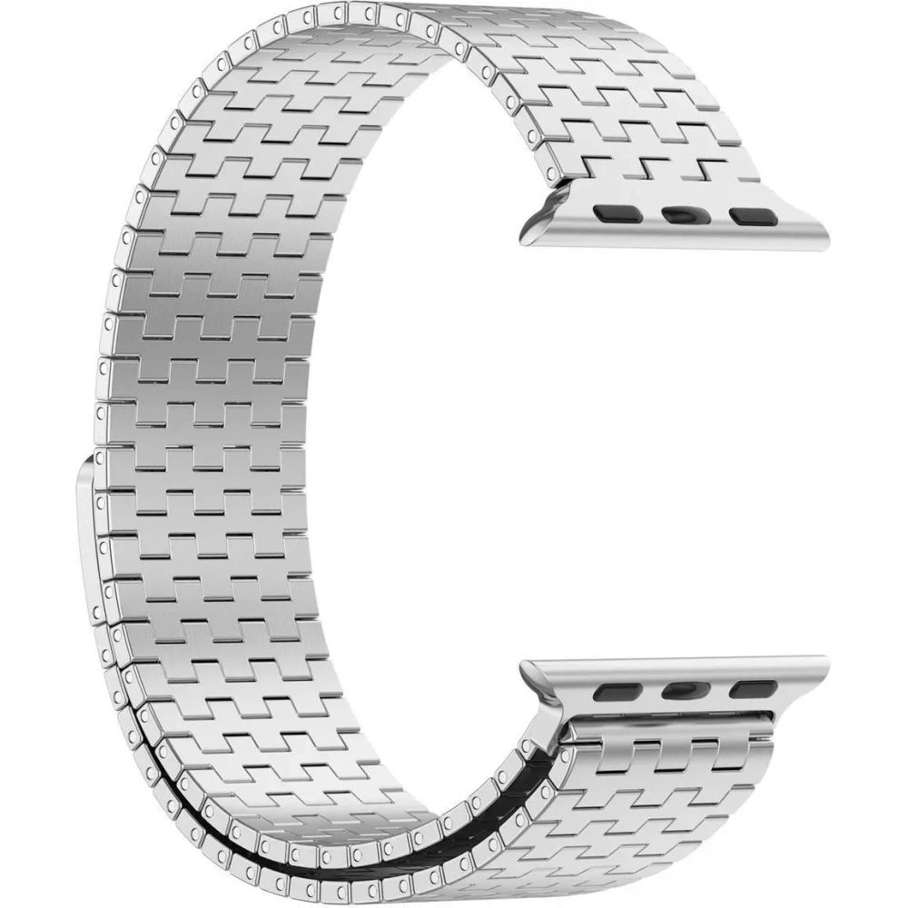 Pasek ze stali nierdzewnej Bizon Strap Watch Titanium do Apple Watch 44/45/46/49 mm srebrny