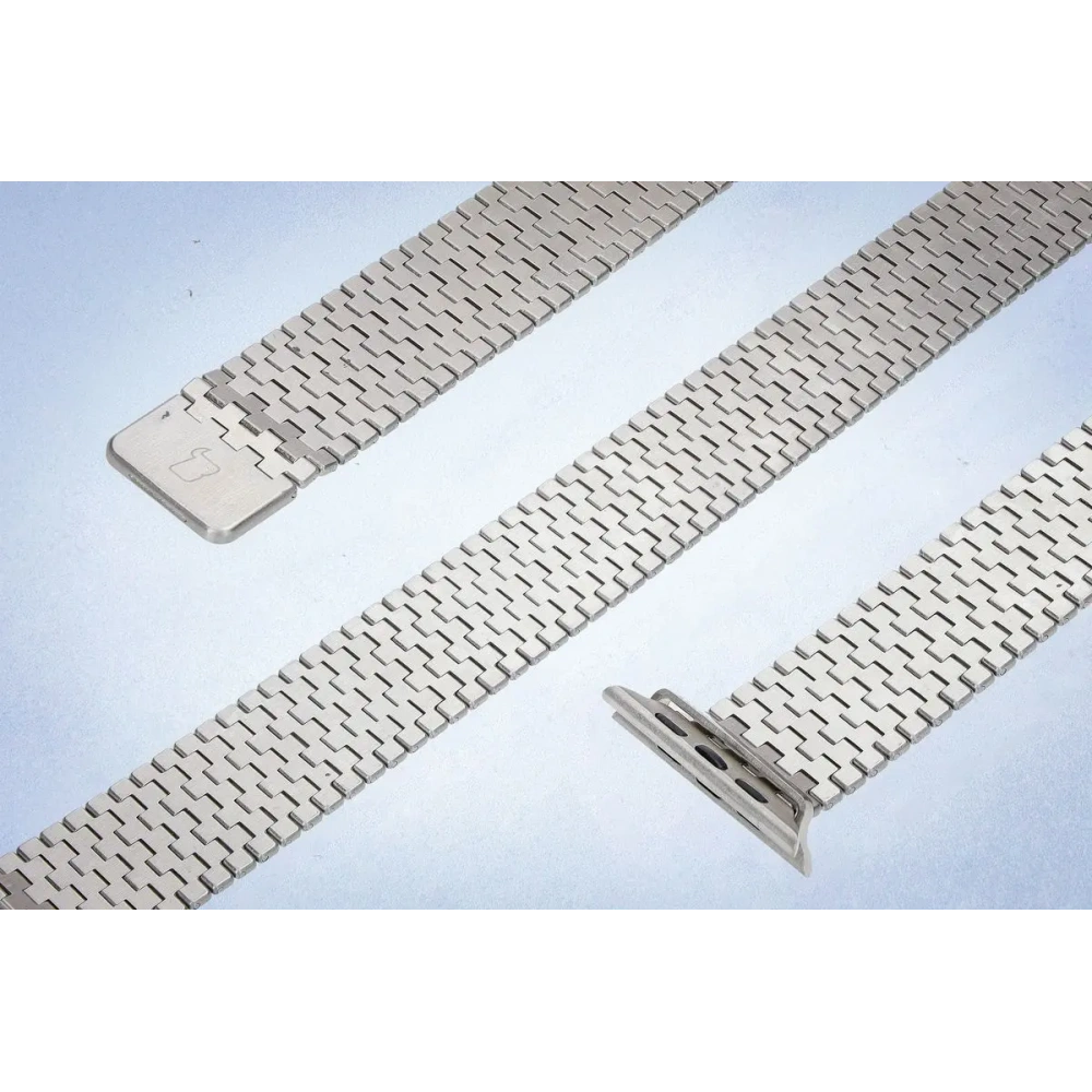 Pasek ze stali nierdzewnej Bizon Strap Watch Titanium do Apple Watch 44/45/46/49 mm srebrny