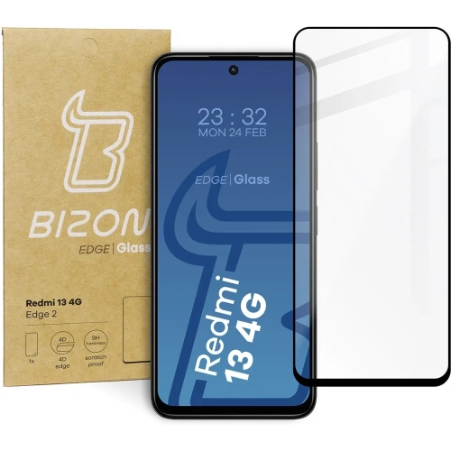 Kup Bizon Glass Edge 2 Xiaomi Redmi 13 4G negru - BIZ5452 - {ean13} - Sklep Home Screen