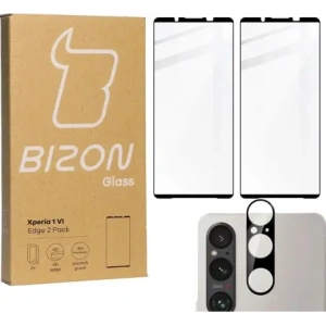 Kup BIZON Edge 2x képernyő üveg + kamera üveg Sony Xperia 1 VI-hoz - BIZ5464 - {ean13} - Sklep Home Screen
