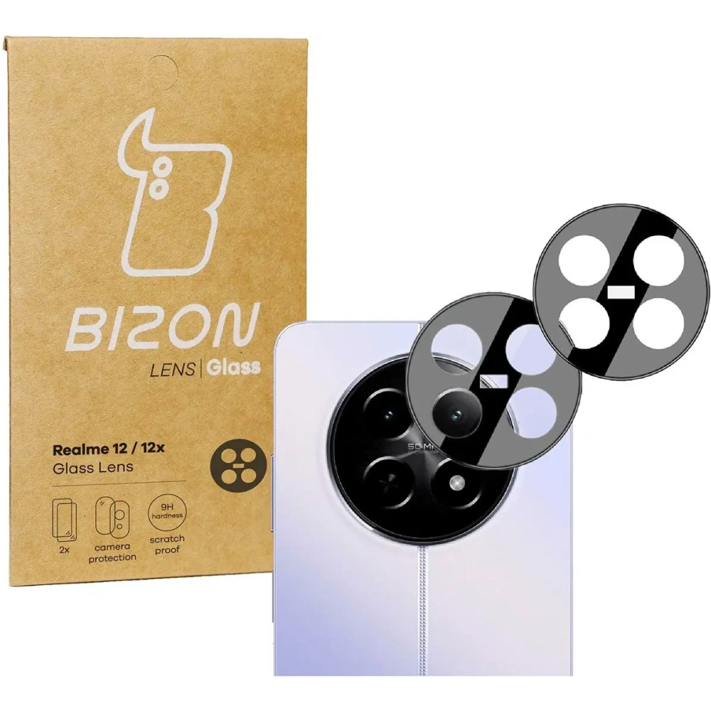 Szkło na aparat Bizon Glass Lens do Realme 12 5G/12X 5G [2 PACK]