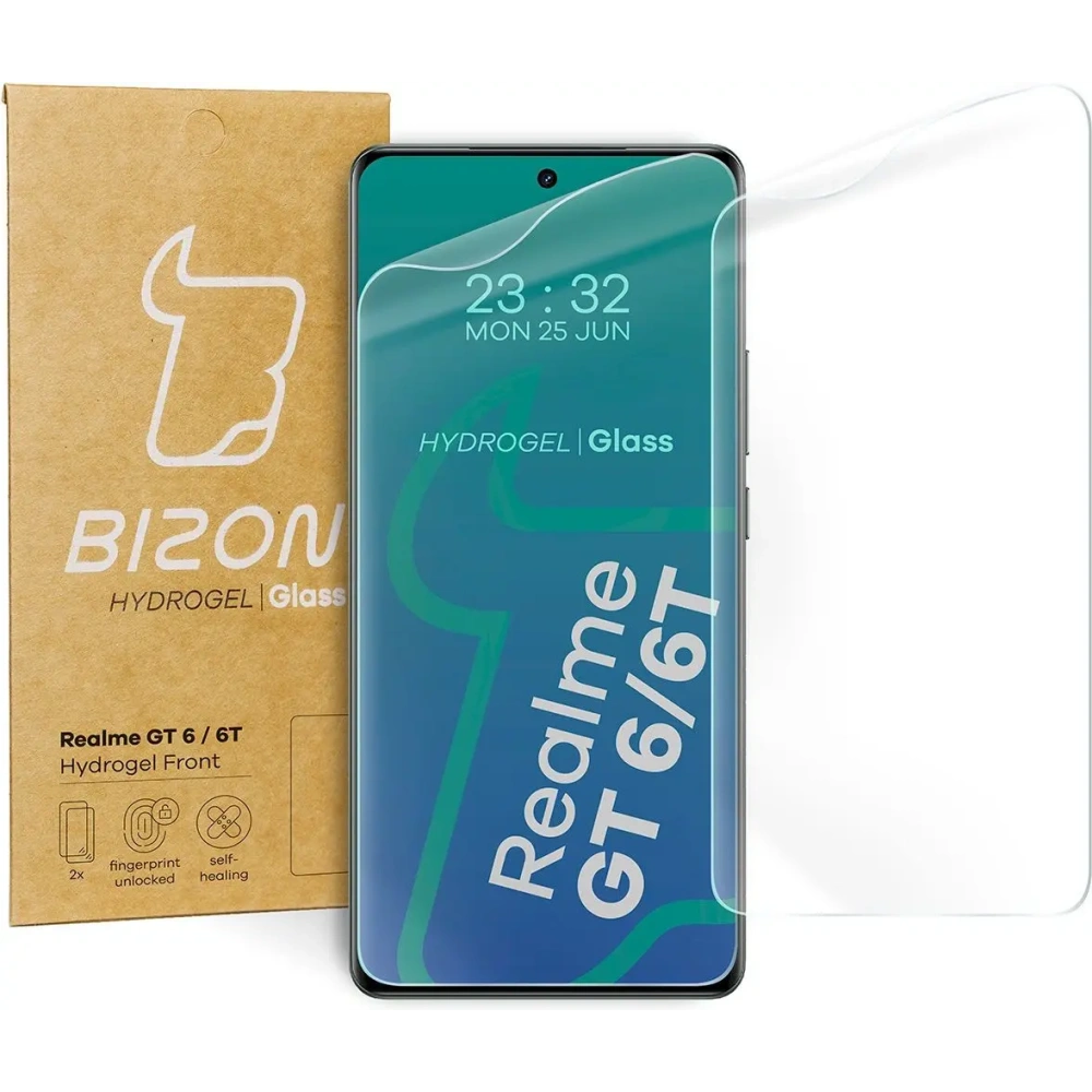 Folia hydrożelowa na ekran Bizon Glass Hydrogel Front do Realme GT 6 / 6T [2 PACK]