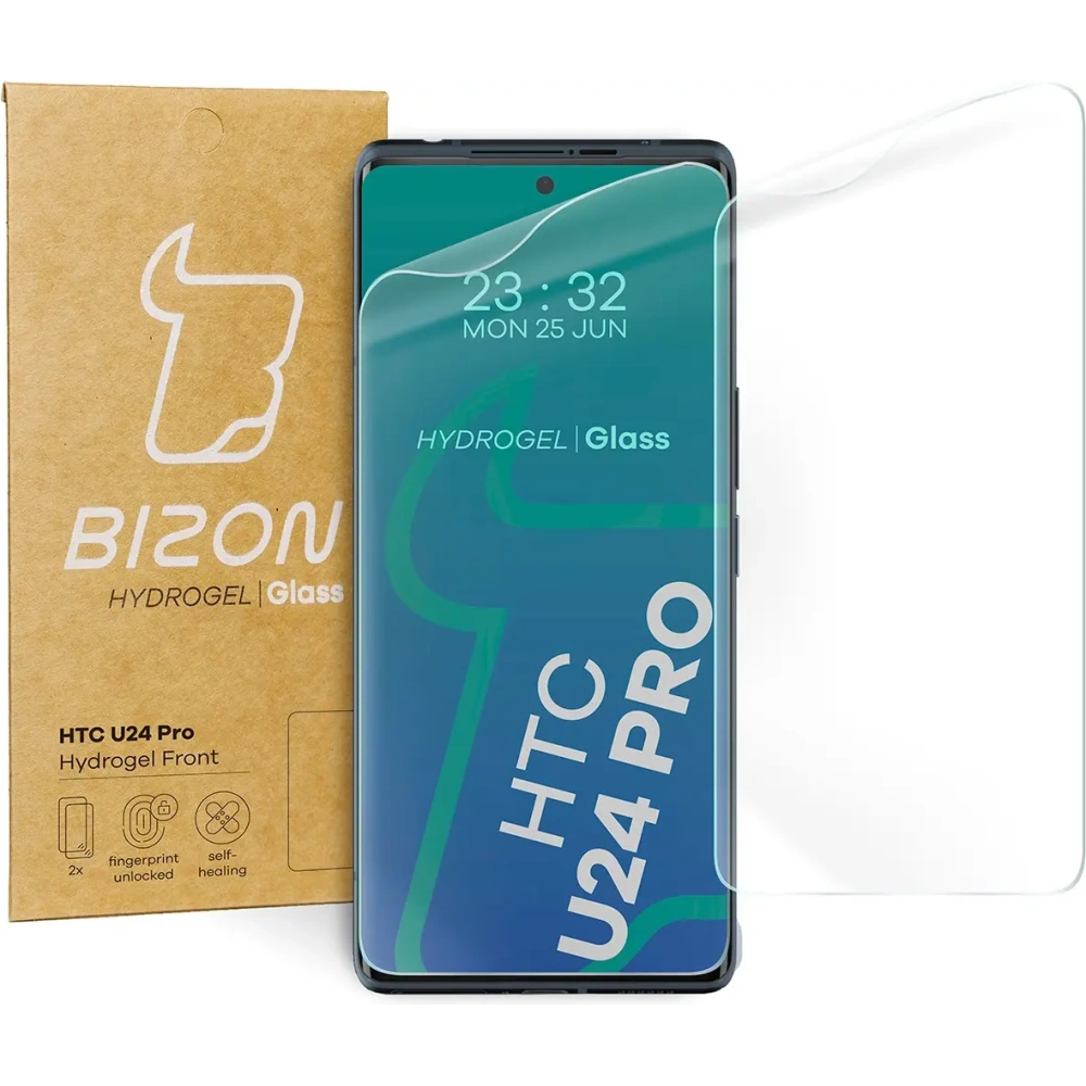 Folia hydrożelowa na ekran Bizon Glass Hydrogel Front do HTC U24 Pro [2 PACK]