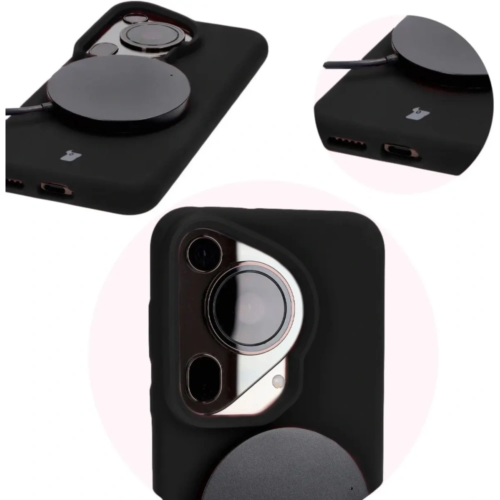 Silikonowe etui Bizon Soft Case do Huawei Pura 70 Ultra czarne