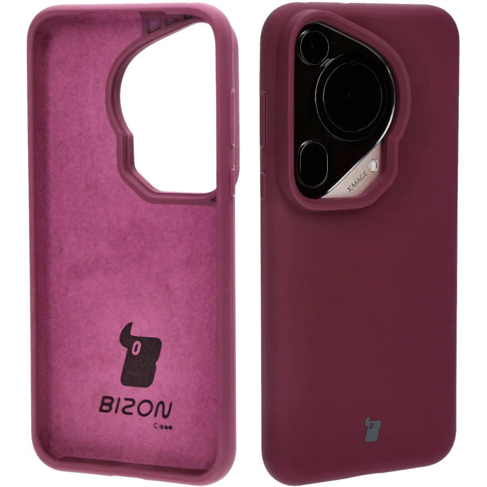 Silikonowe etui Bizon Soft Case do Huawei Pura 70 Ultra ciemnofioletowe