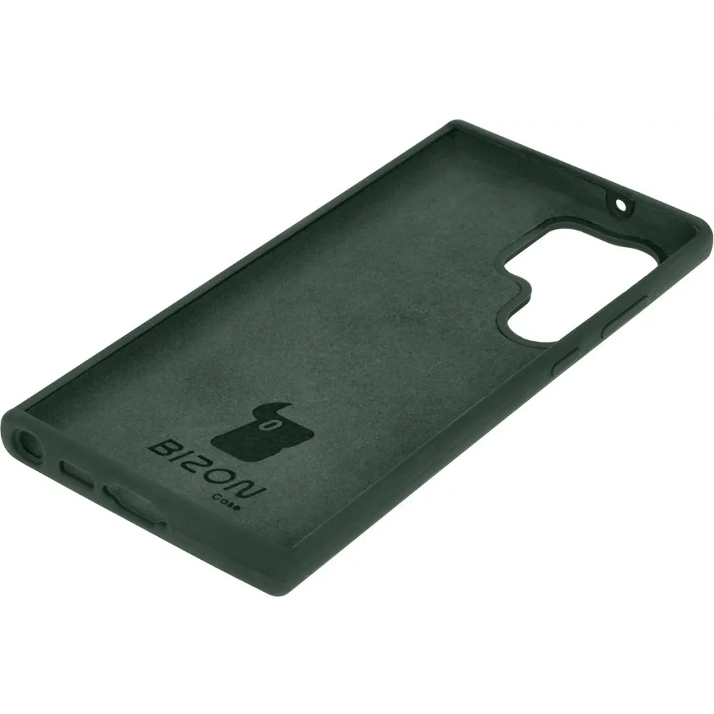 Silikonowe etui Bizon Soft Case do Samsung Galaxy S23 Ultra ciemnozielone