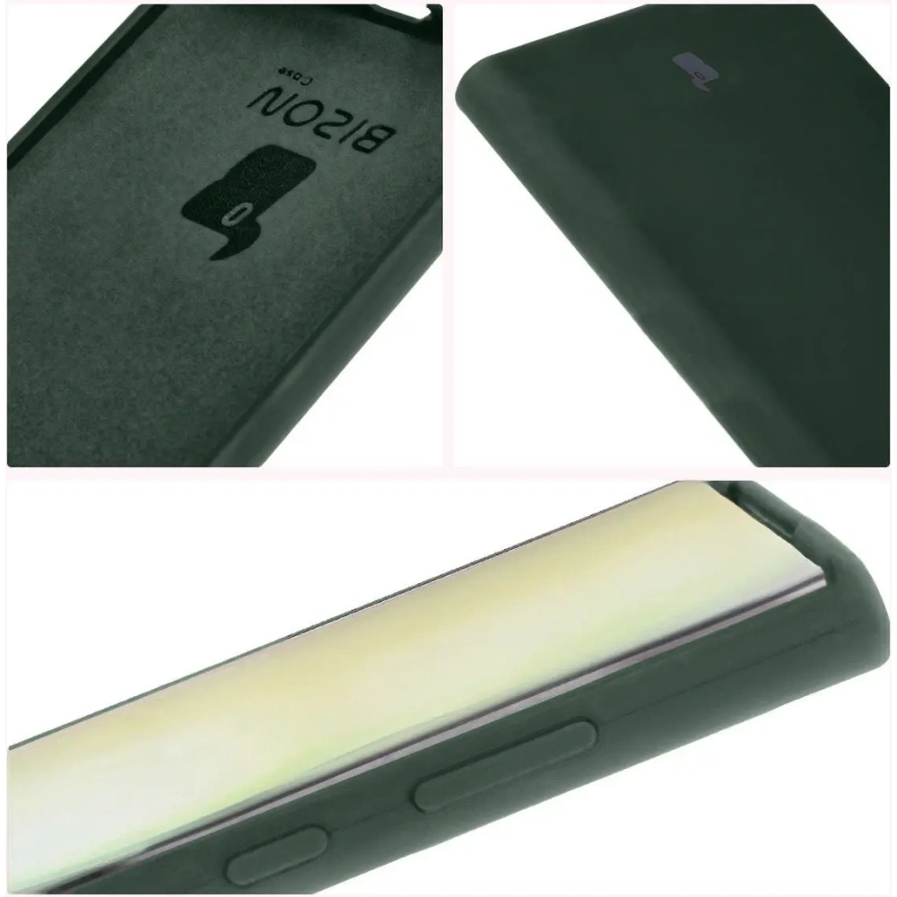 Silikonowe etui Bizon Soft Case do Samsung Galaxy S23 Ultra ciemnozielone