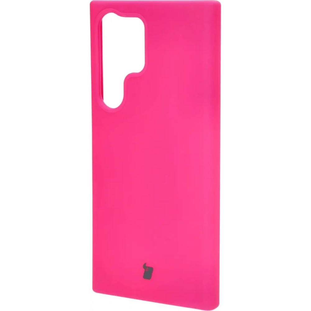 Silikonowe etui Bizon Soft Case do Samsung Galaxy S23 Ultra neonowo-różowe