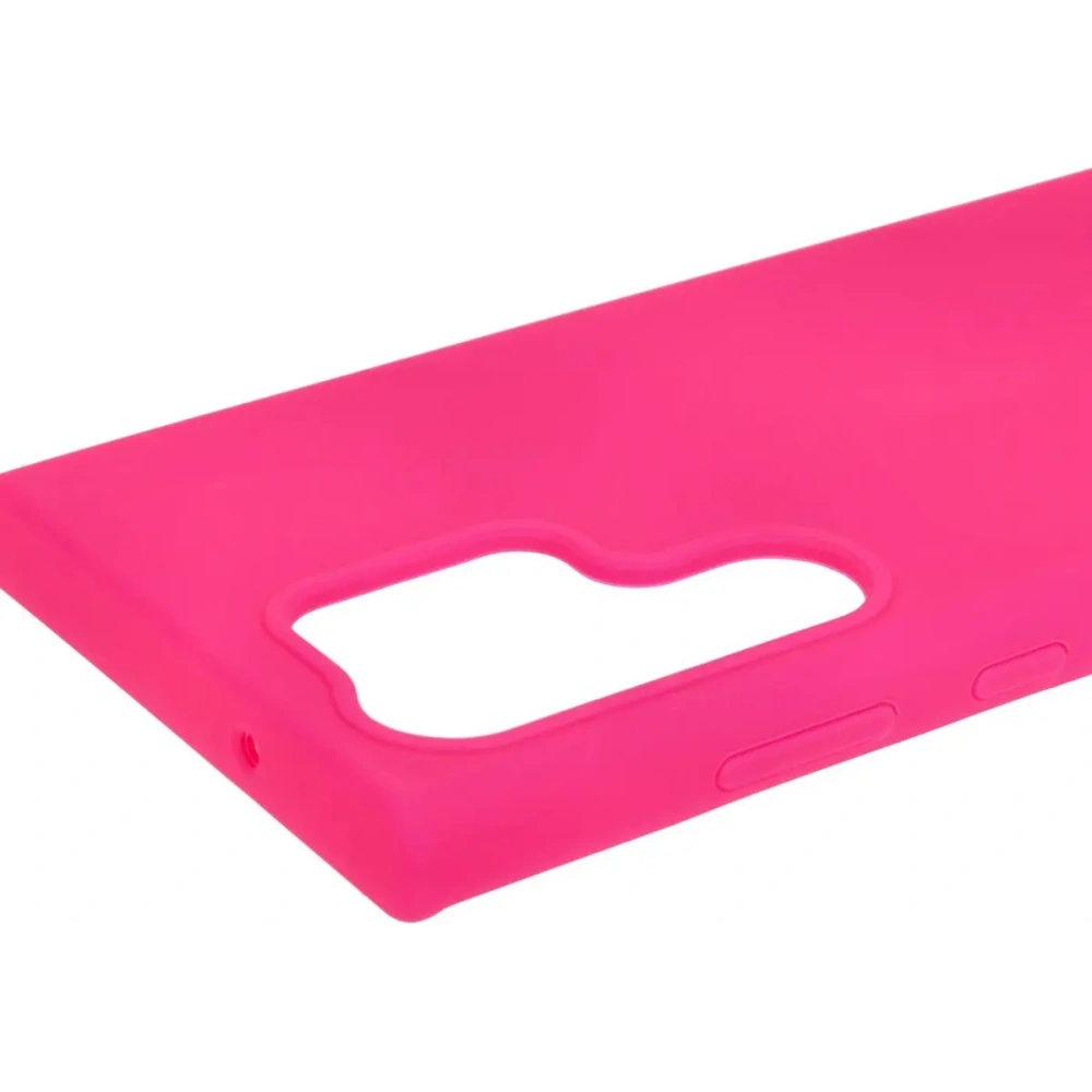 Silikonowe etui Bizon Soft Case do Samsung Galaxy S23 Ultra neonowo-różowe