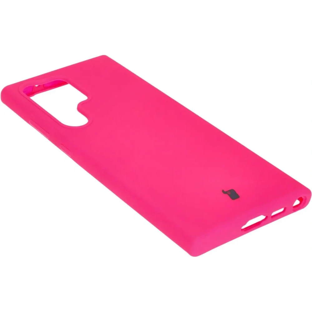 Silikonowe etui Bizon Soft Case do Samsung Galaxy S23 Ultra neonowo-różowe