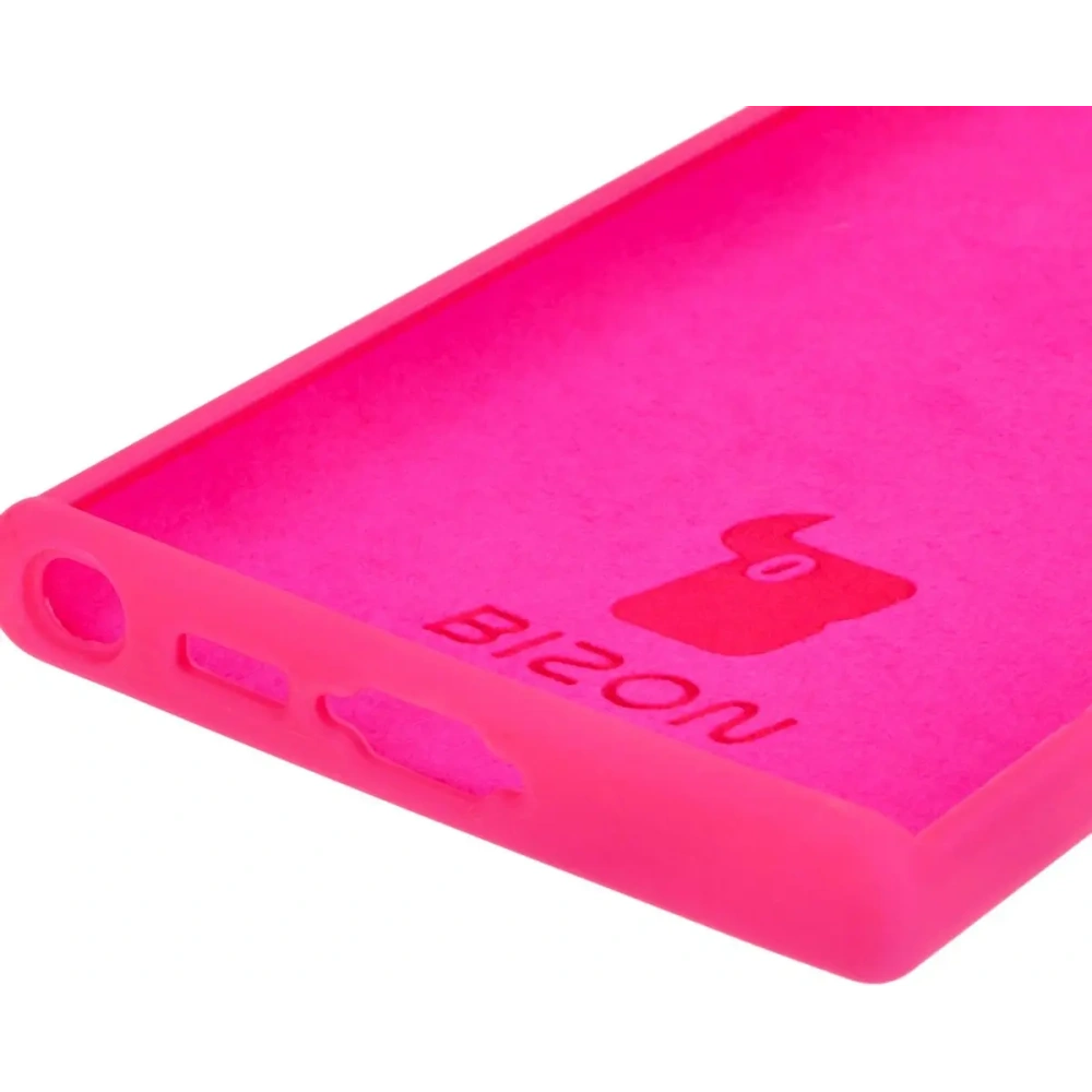 Silikonowe etui Bizon Soft Case do Samsung Galaxy S23 Ultra neonowo-różowe
