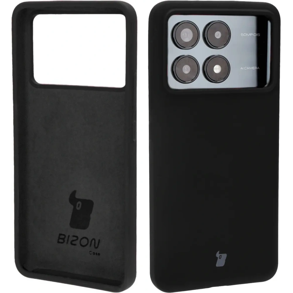 Silikonowe etui Bizon Soft Case do Xiaomi Poco F6 Pro czarne