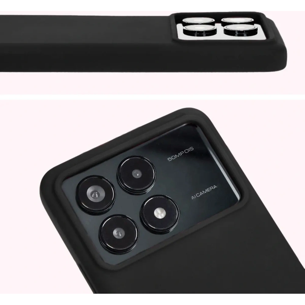 Silikonowe etui Bizon Soft Case do Xiaomi Poco F6 Pro czarne