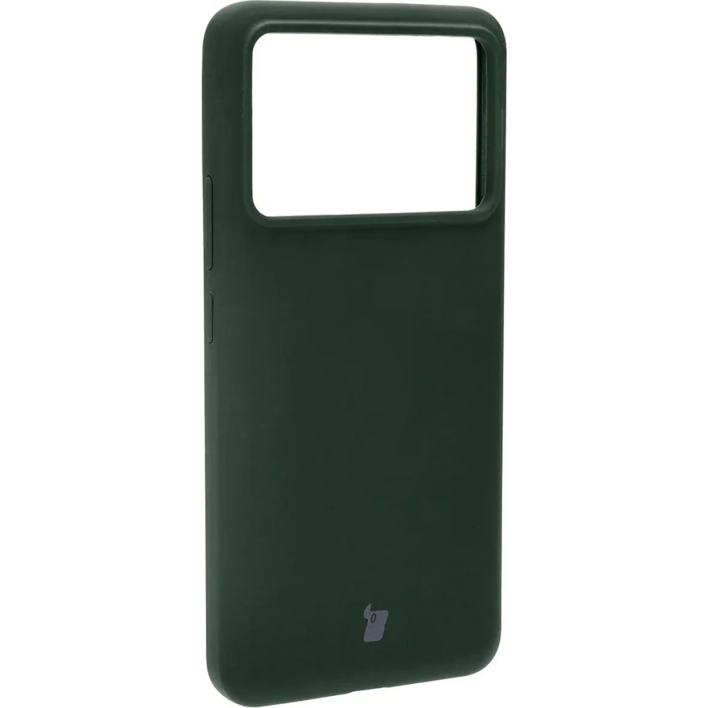 Silikonowe etui Bizon Soft Case do Xiaomi Poco F6 Pro ciemnozielone