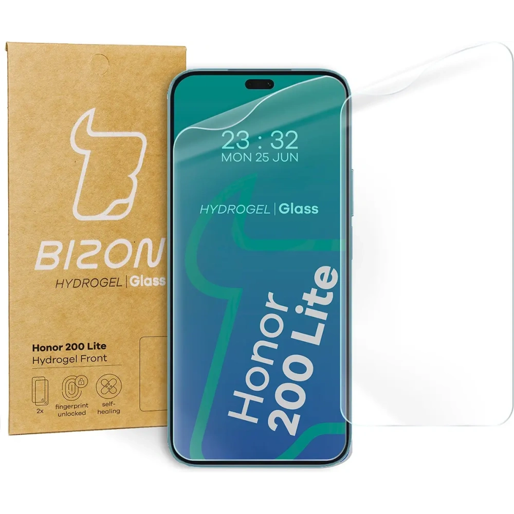Folia hydrożelowa na ekran Bizon Glass Hydrogel Front do Honor 200 Lite [2 PACK]