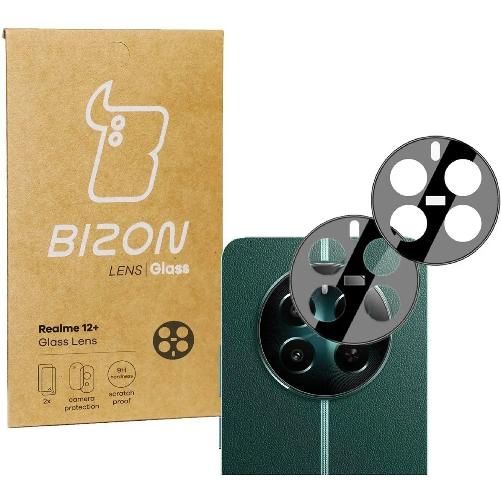 Szkło na aparat Bizon Glass Lens do Realme 12+ [2 PACK]