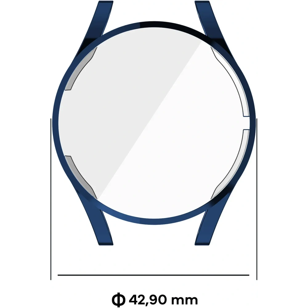 Etui z osłoną ekranu Bizon Case Watch Felipe do Samsung Galaxy Watch FE / Watch 4 40 mm niebieskie