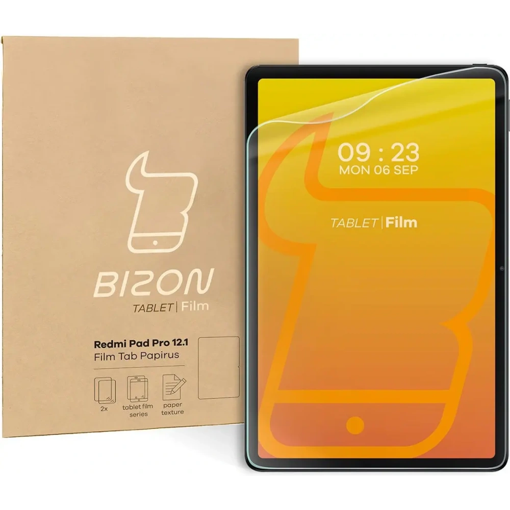 Folia imitująca papier Bizon Film Tab Papirus do Xiaomi Redmi Pad Pro 12.1 [2 PACK]