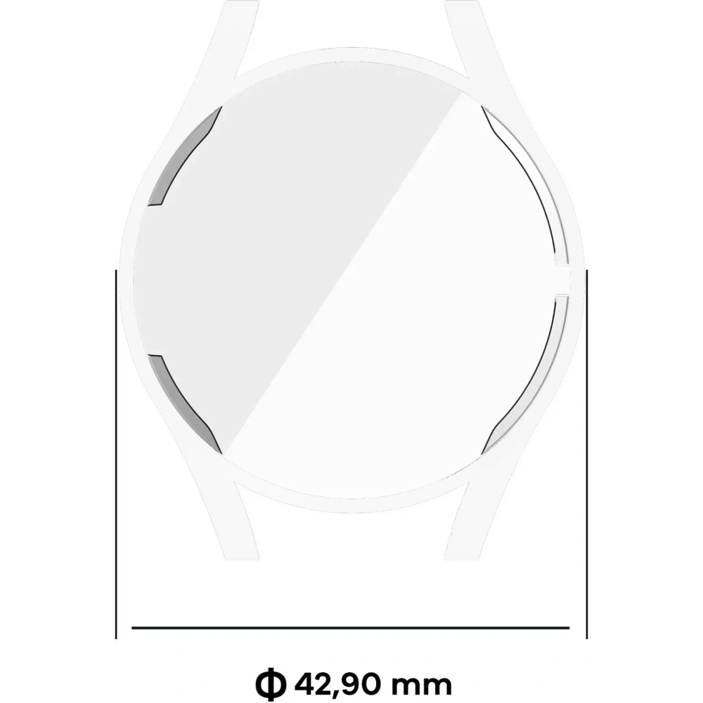 Etui z osłoną ekranu Bizon Case Watch Felipe do Samsung Galaxy Watch FE / Watch 4 40 mm przezroczyste