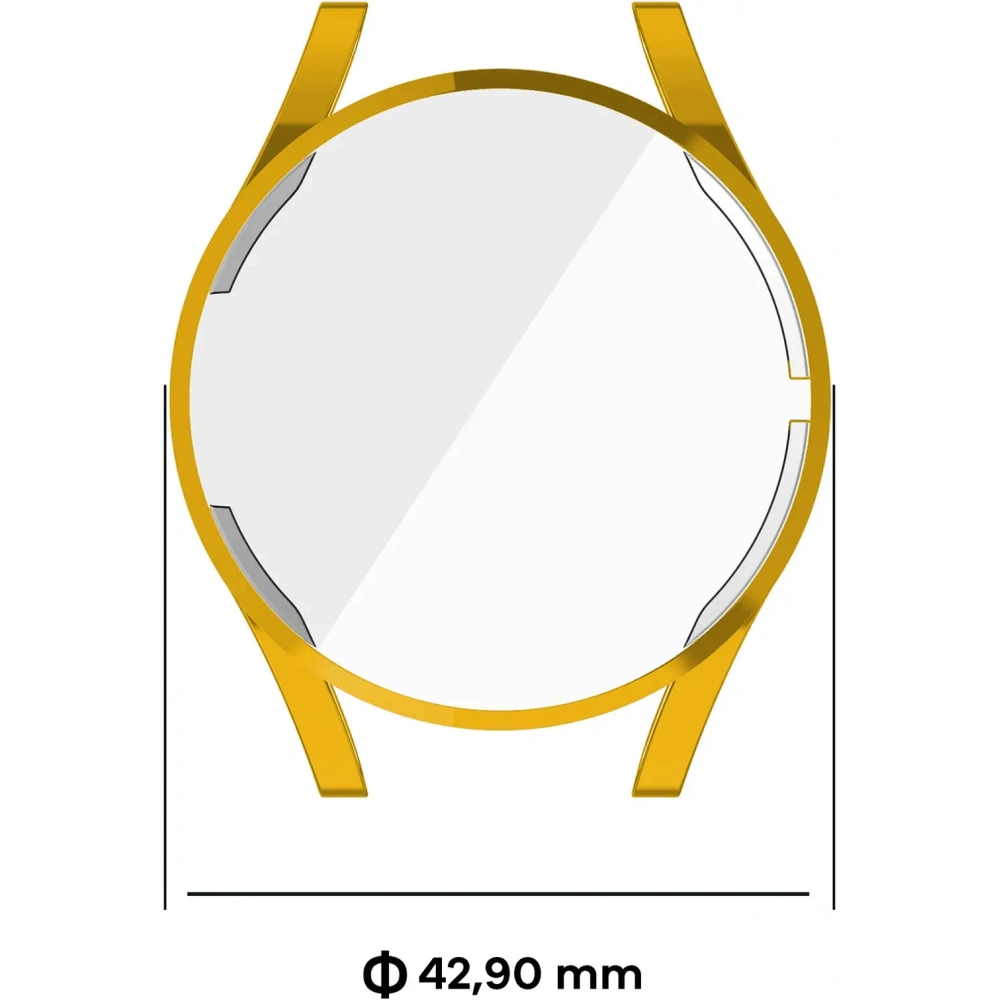 Etui z osłoną ekranu Bizon Case Watch Felipe do Samsung Galaxy Watch FE / Watch 4 40 mm złote