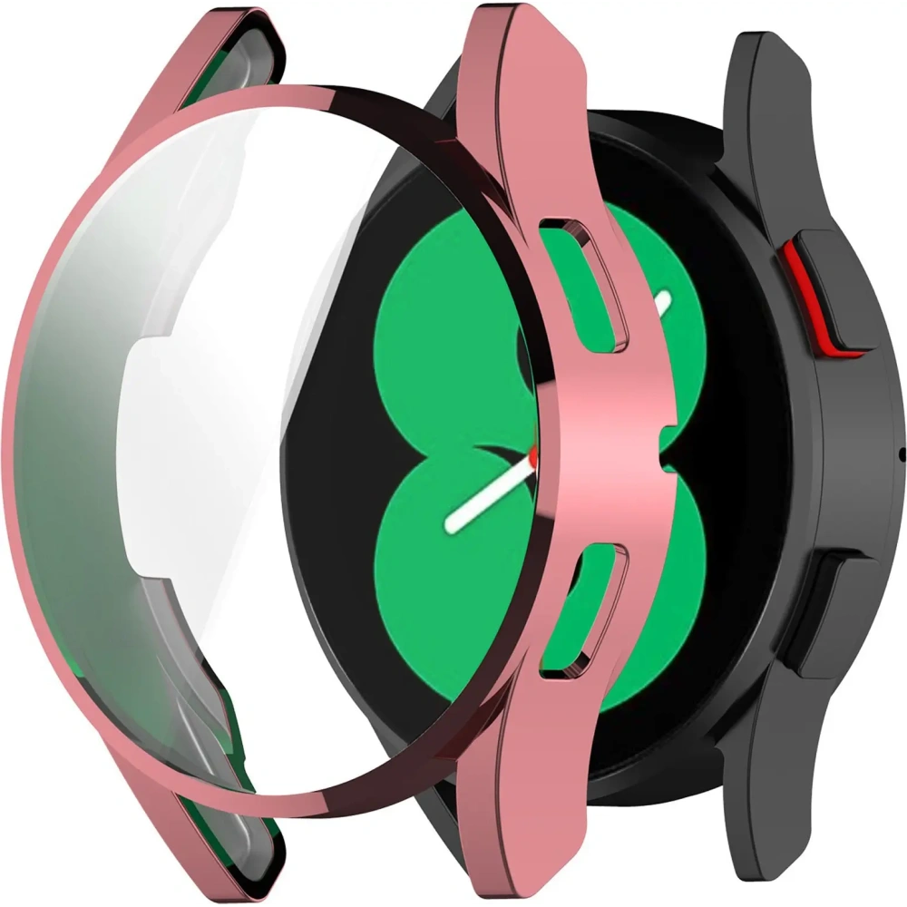 Etui z osłoną ekranu Bizon Case Watch Felipe do Samsung Galaxy Watch FE / Watch 4 40 mm różowe