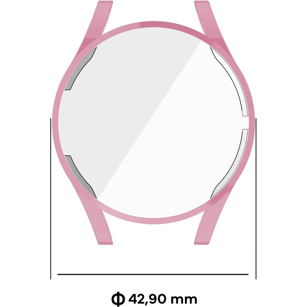 Etui z osłoną ekranu Bizon Case Watch Felipe do Samsung Galaxy Watch FE / Watch 4 40 mm różowe