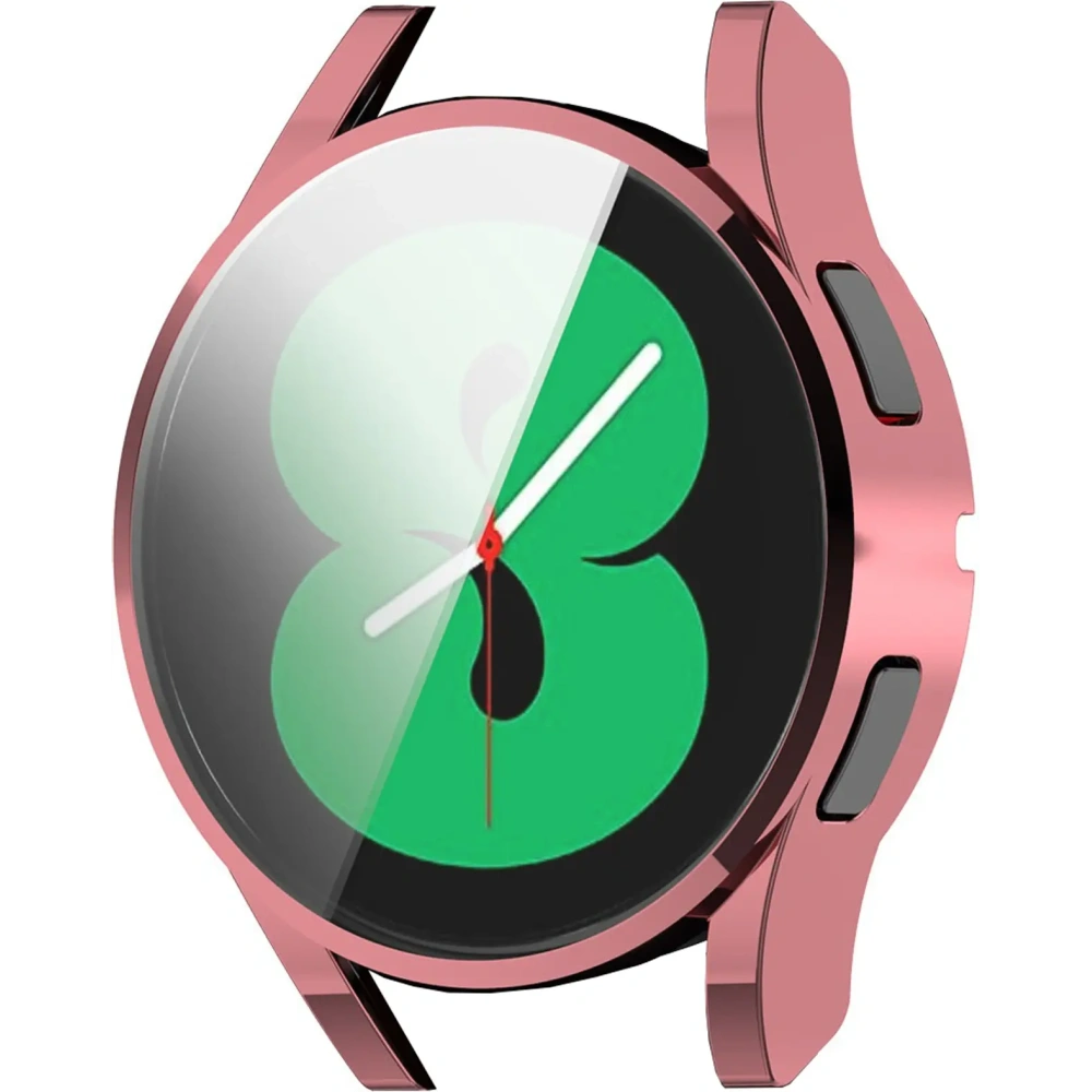 Etui z osłoną ekranu Bizon Case Watch Felipe do Samsung Galaxy Watch FE / Watch 4 40 mm różowe