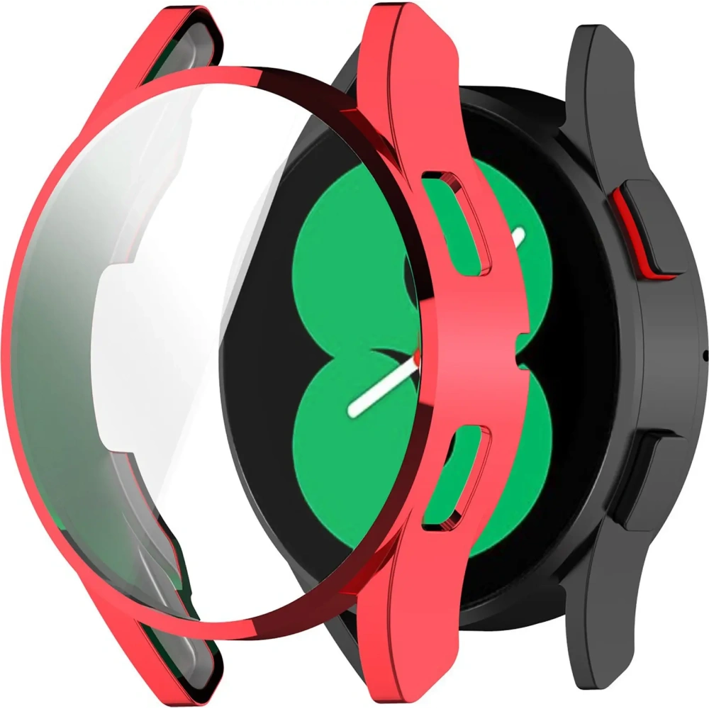 Etui z osłoną ekranu Bizon Case Watch Felipe do Samsung Galaxy Watch FE / Watch 4 40 mm czerwone