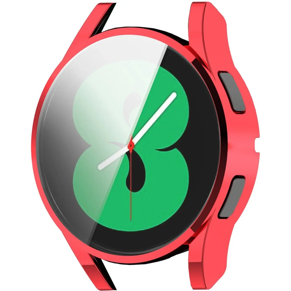 Etui z osłoną ekranu Bizon Case Watch Felipe do Samsung Galaxy Watch FE / Watch 4 40 mm czerwone
