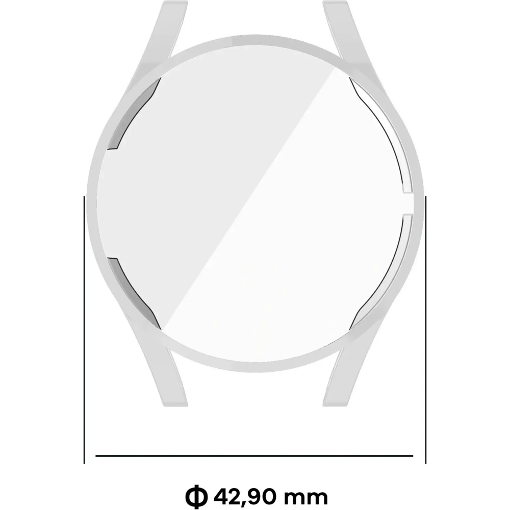 Etui z osłoną ekranu Bizon Case Watch Felipe do Samsung Galaxy Watch FE / Watch 4 40 mm srebrne