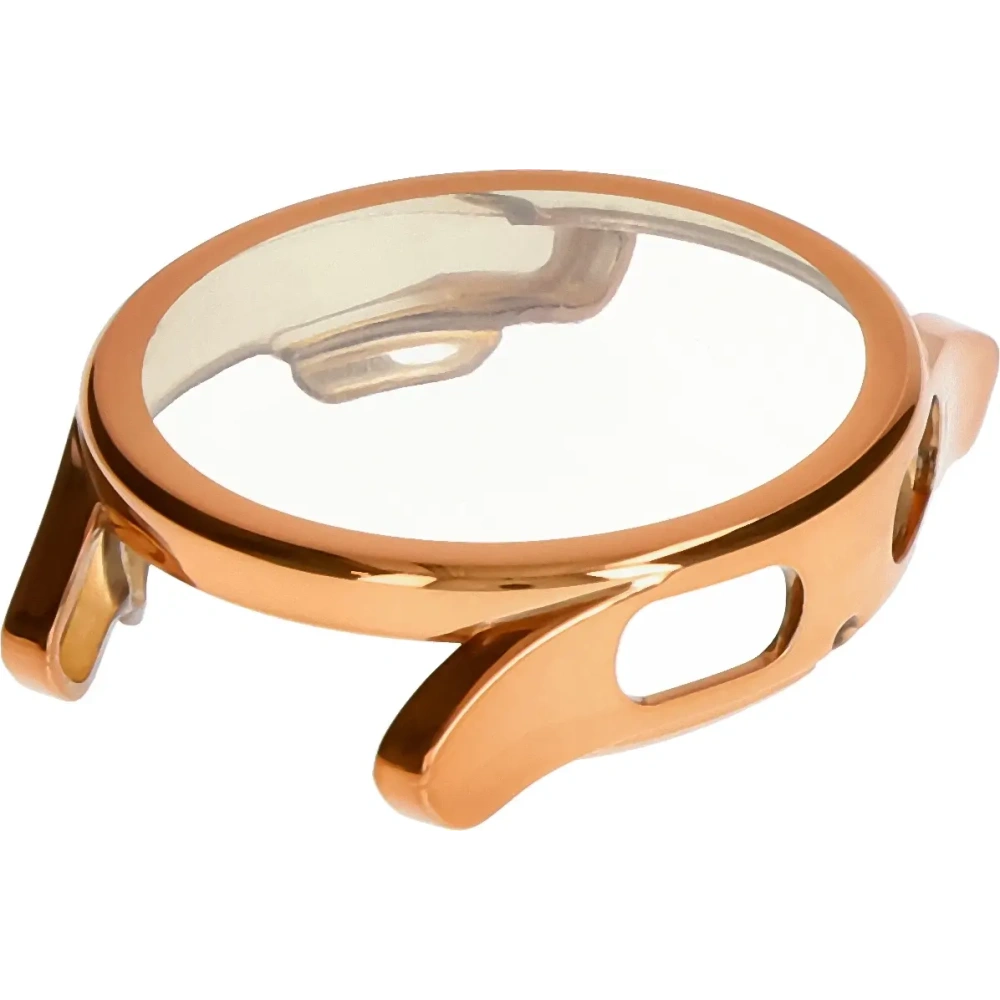 Etui z osłoną ekranu Bizon Case Watch Felipe do Samsung Galaxy Watch FE / Watch 4 40 mm rożowozłote