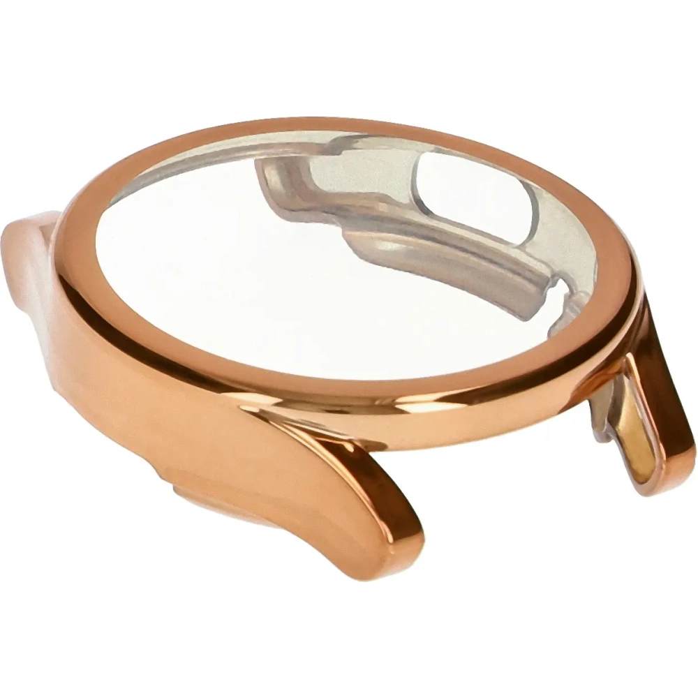 Etui z osłoną ekranu Bizon Case Watch Felipe do Samsung Galaxy Watch FE / Watch 4 40 mm rożowozłote