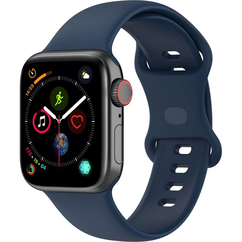 Pasek Bizon Strap Watch Silicone do Apple Watch 44/45/46/49 mm granatowy