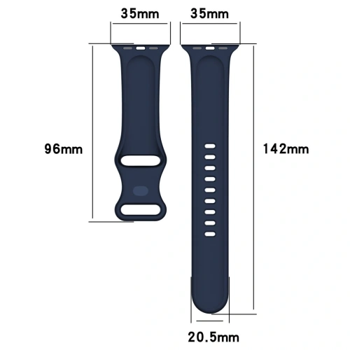 Kup Pasek Bizon Strap Watch Silicone do Apple Watch 44/45/46/49 mm granatowy - BIZ5526 - {ean13} - Sklep Home Screen