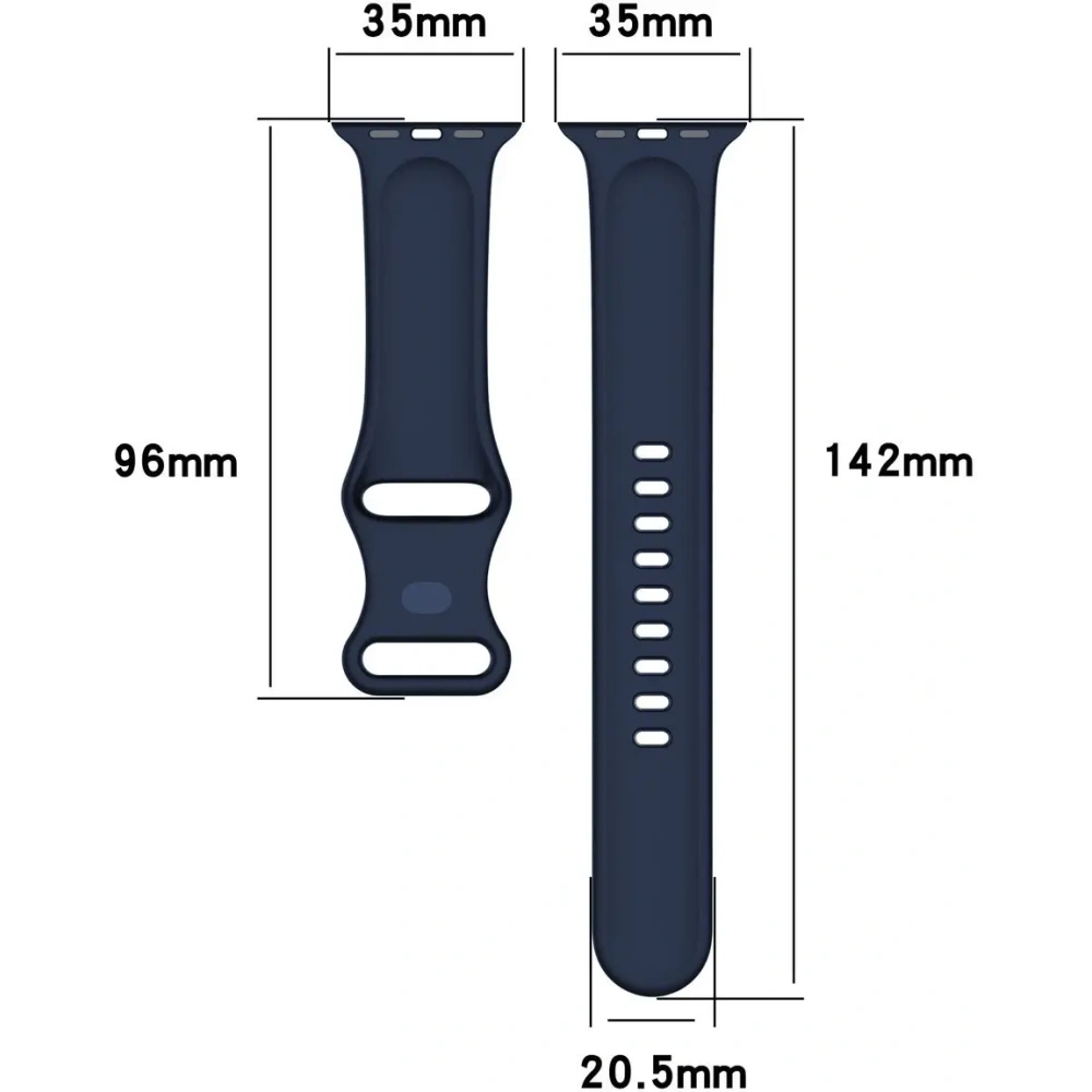 Pasek Bizon Strap Watch Silicone do Apple Watch 44/45/46/49 mm granatowy