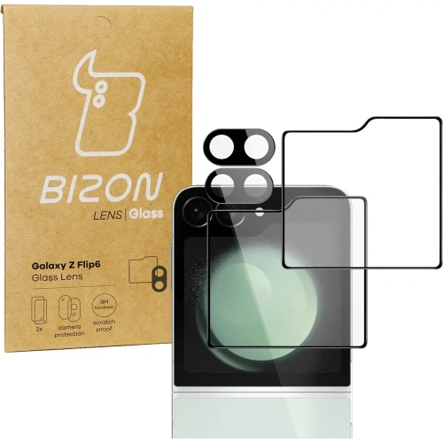 Buy Bizon Glass Lens camera glass + outer screen glass Samsung Galaxy Z Flip6 [2 PACK] - BIZ5527 - {ean13} - Home Screen Store Europe