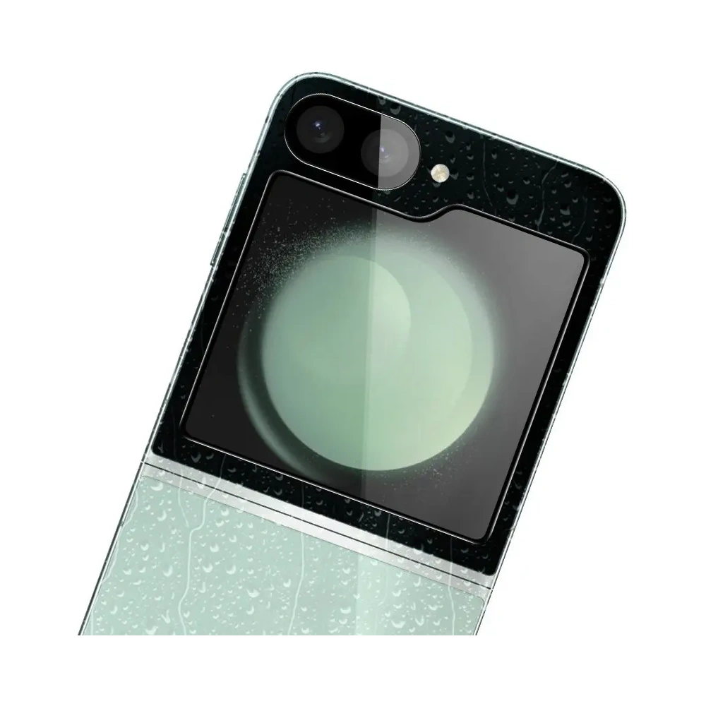 Szkło na aparat + szkło na ekran zewnętrzny Bizon Glass Lens do Samsung Galaxy Z Flip6 / 7 FE 2 zestawy